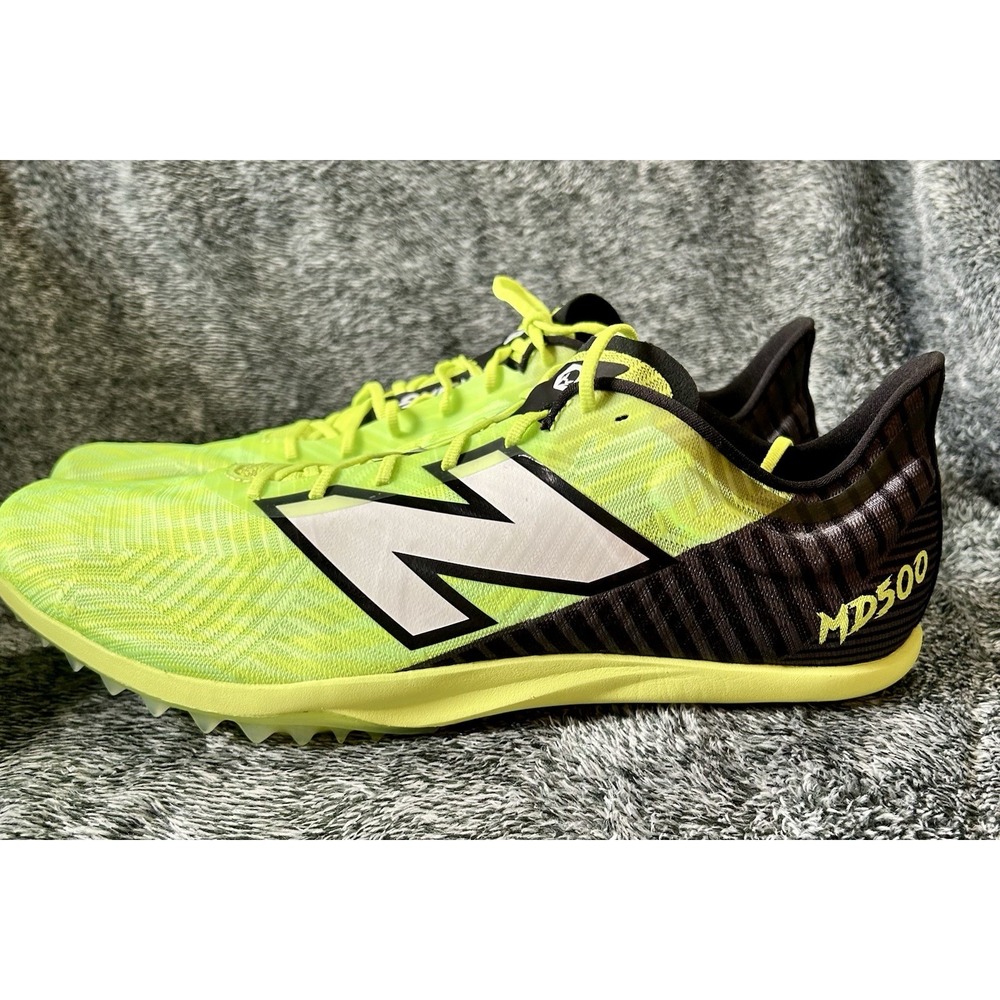 New Balance FuelCell MD500 v9 Green Black Track and Field Shoes Men's Size 13D